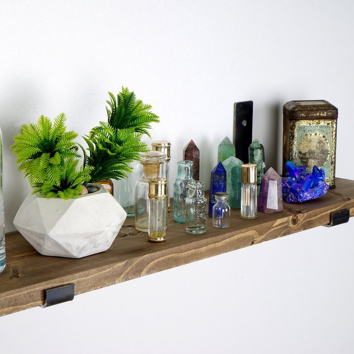 Hanah Home Lam010 Estantería de Pared de Madera y Metal Negro y Nogal Hanah Home Lam010 Estantería de Pared de Madera y Metal Negro y Nogal